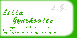 lilla gyurkovits business card